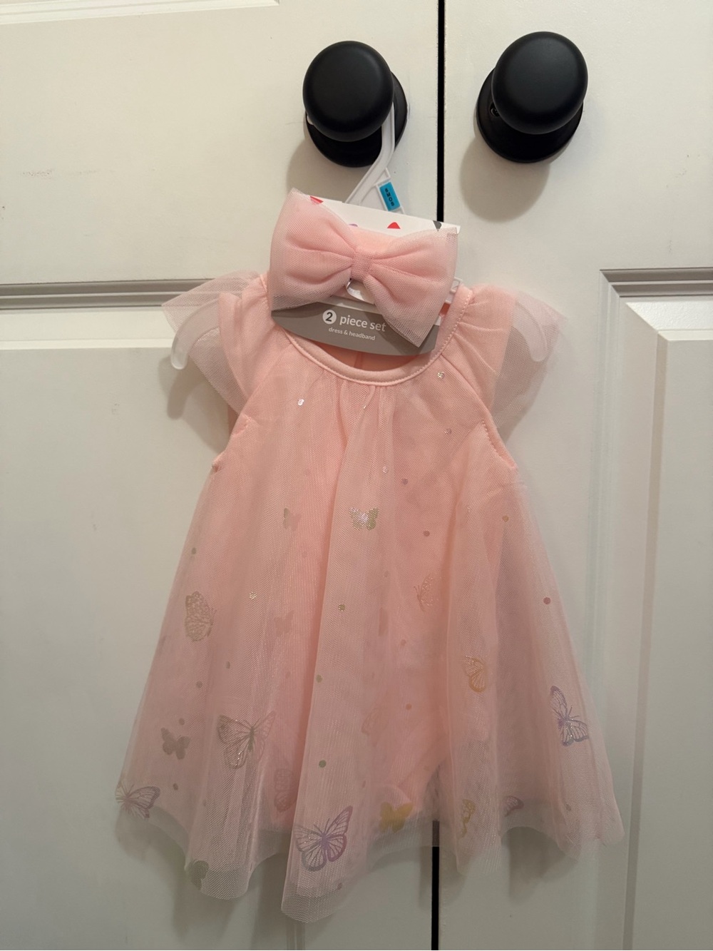 Baby Starters Pink Tulle Butterfly Dress with Headband